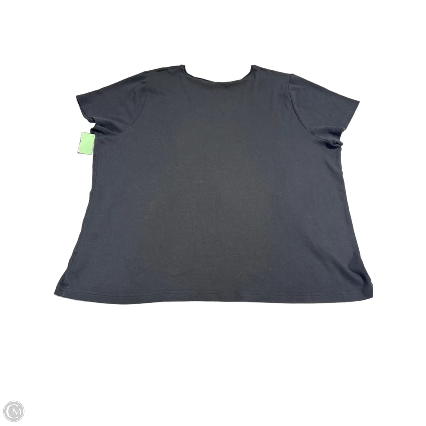 Top Short Sleeve Basic By Croft And Barrow In Black, Size: 3x