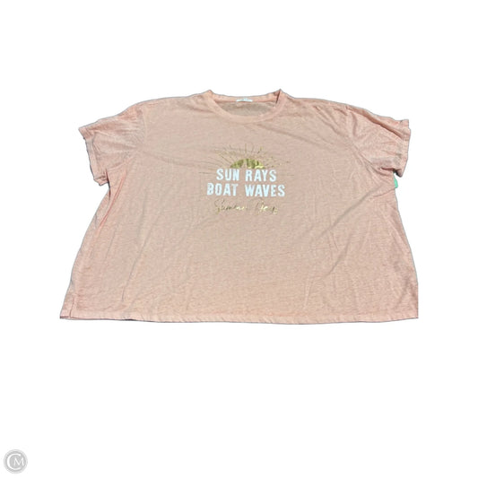 Top Short Sleeve Basic By Maurices In Orange, Size: 3x