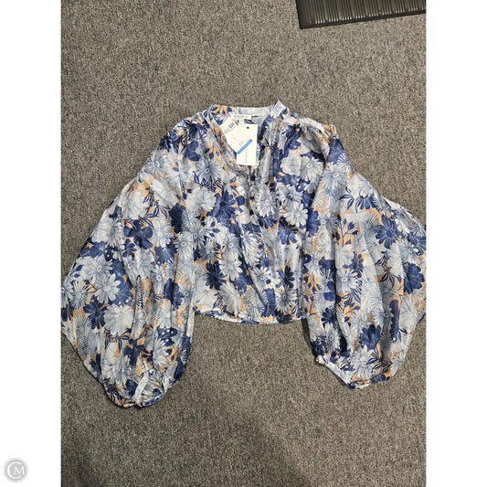 Blouse Long Sleeve By Annie In Floral Print, Size: L