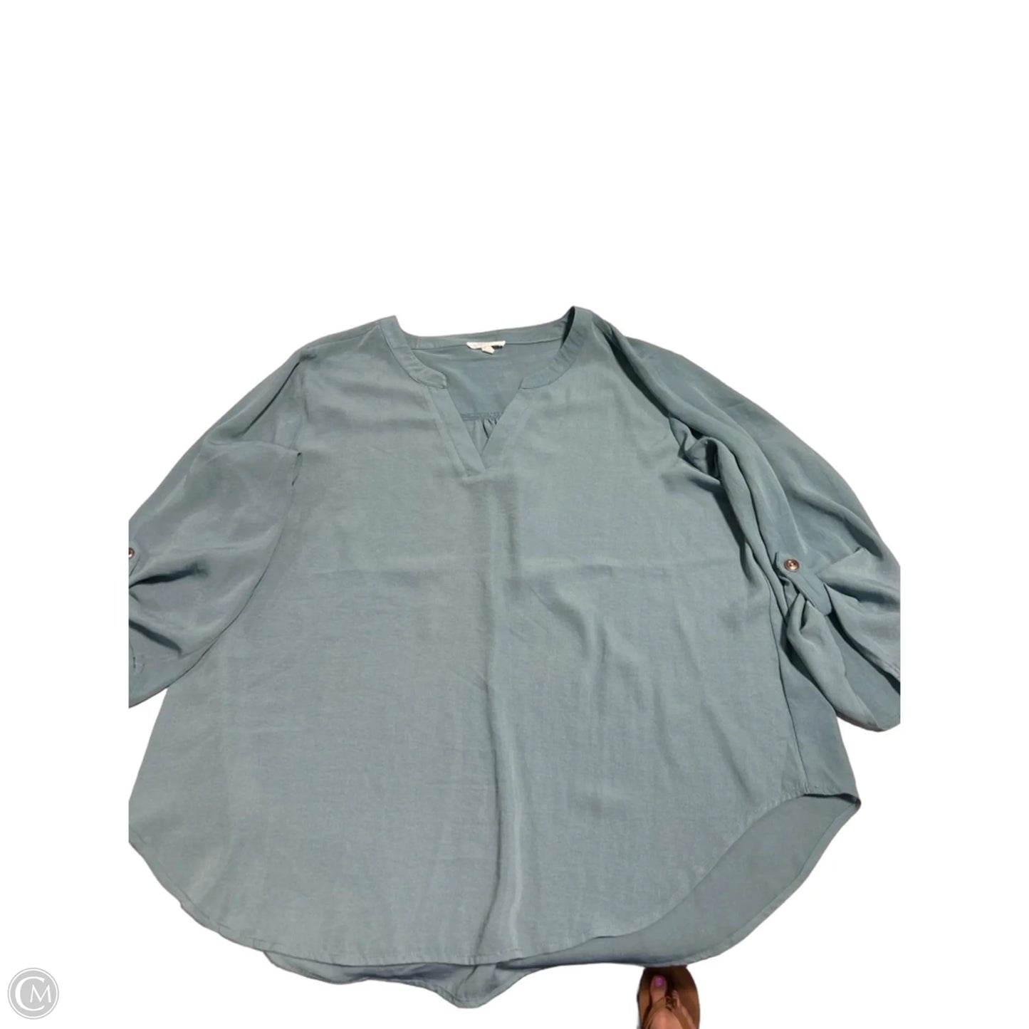 Top 3/4 Sleeve By Maurices In Blue, Size: Xxl