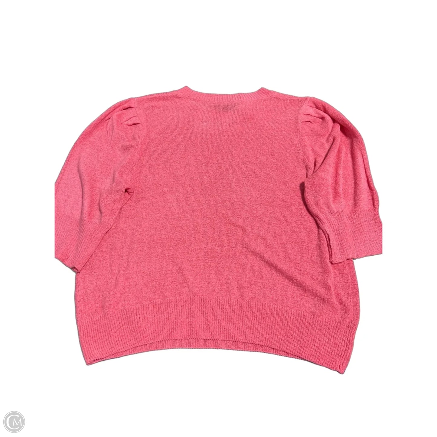 Top 3/4 Sleeve By Davi & Dani In Pink, Size: 1x