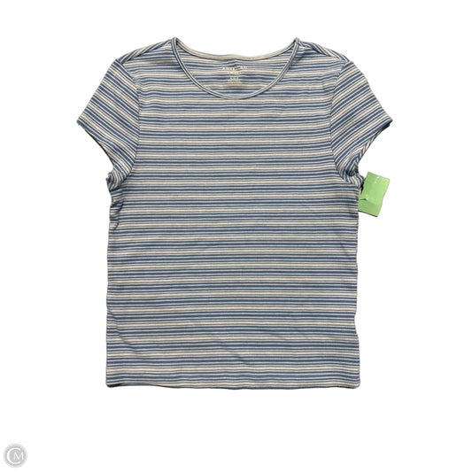 Top Short Sleeve By American Eagle In Blue & White, Size: M