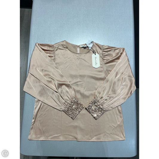 Blouse Long Sleeve By Cma In Cream, Size: L