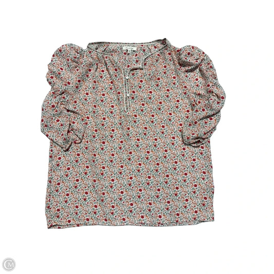 Top Short Sleeve By Max Studio In Floral Print, Size: L