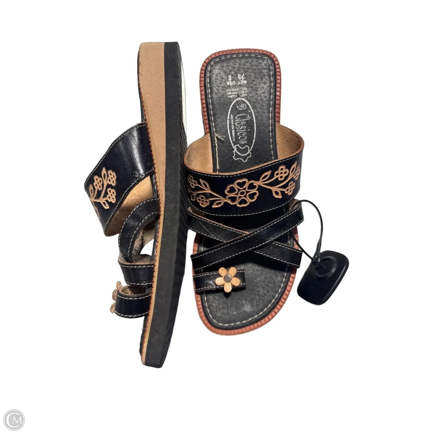 Sandals Flats By Cmc In Black, Size: 8
