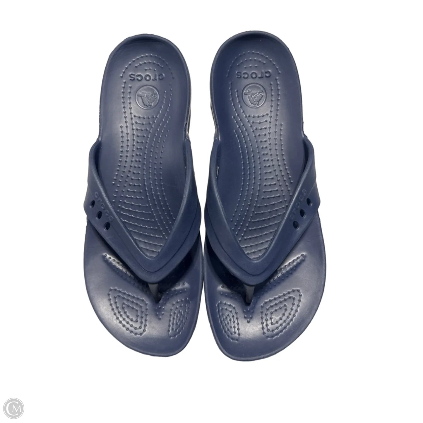 Sandals Flats By Crocs In Blue, Size: 11