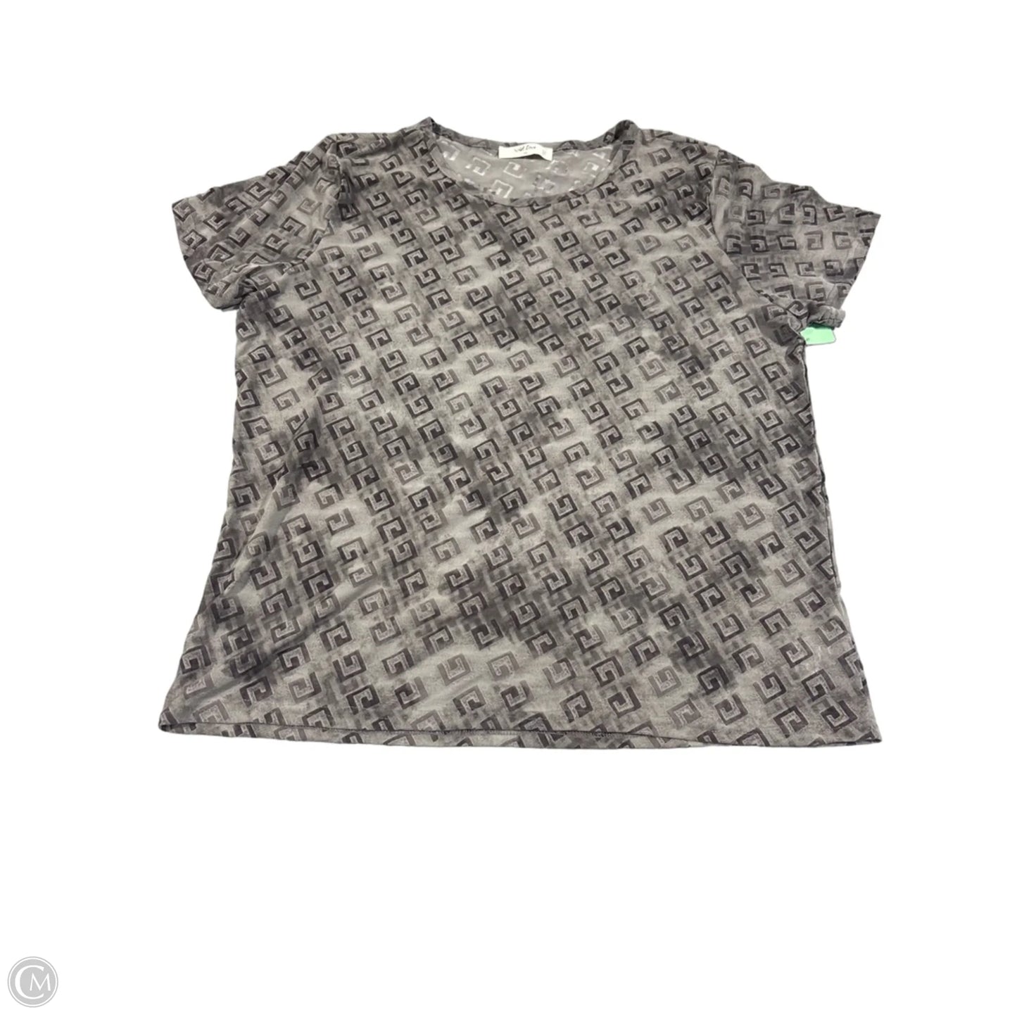 Top Short Sleeve Basic By Cmc In Grey, Size: 2x