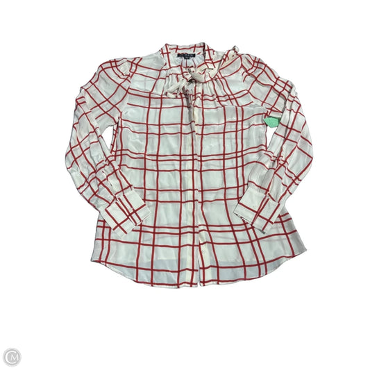 Top Long Sleeve By J. Crew In Cream & Red, Size: Xs