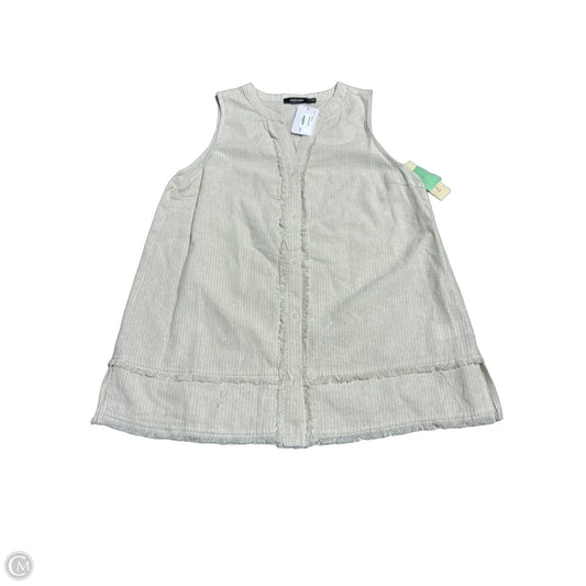 Tank Top By Doe & Rae In Cream & Tan, Size: L