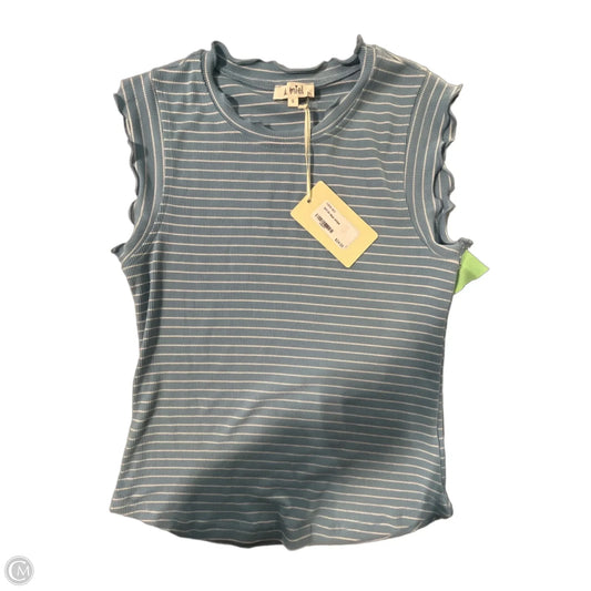Top Sleeveless By La Miel In Blue & White, Size: S