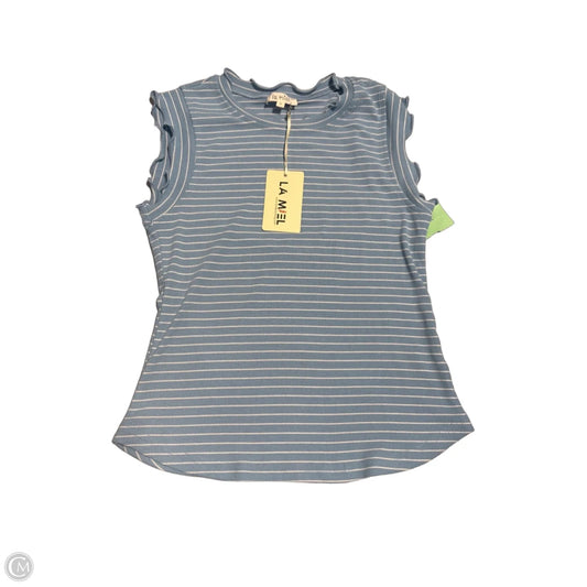 Top Sleeveless By La Miel In Blue & White, Size: S