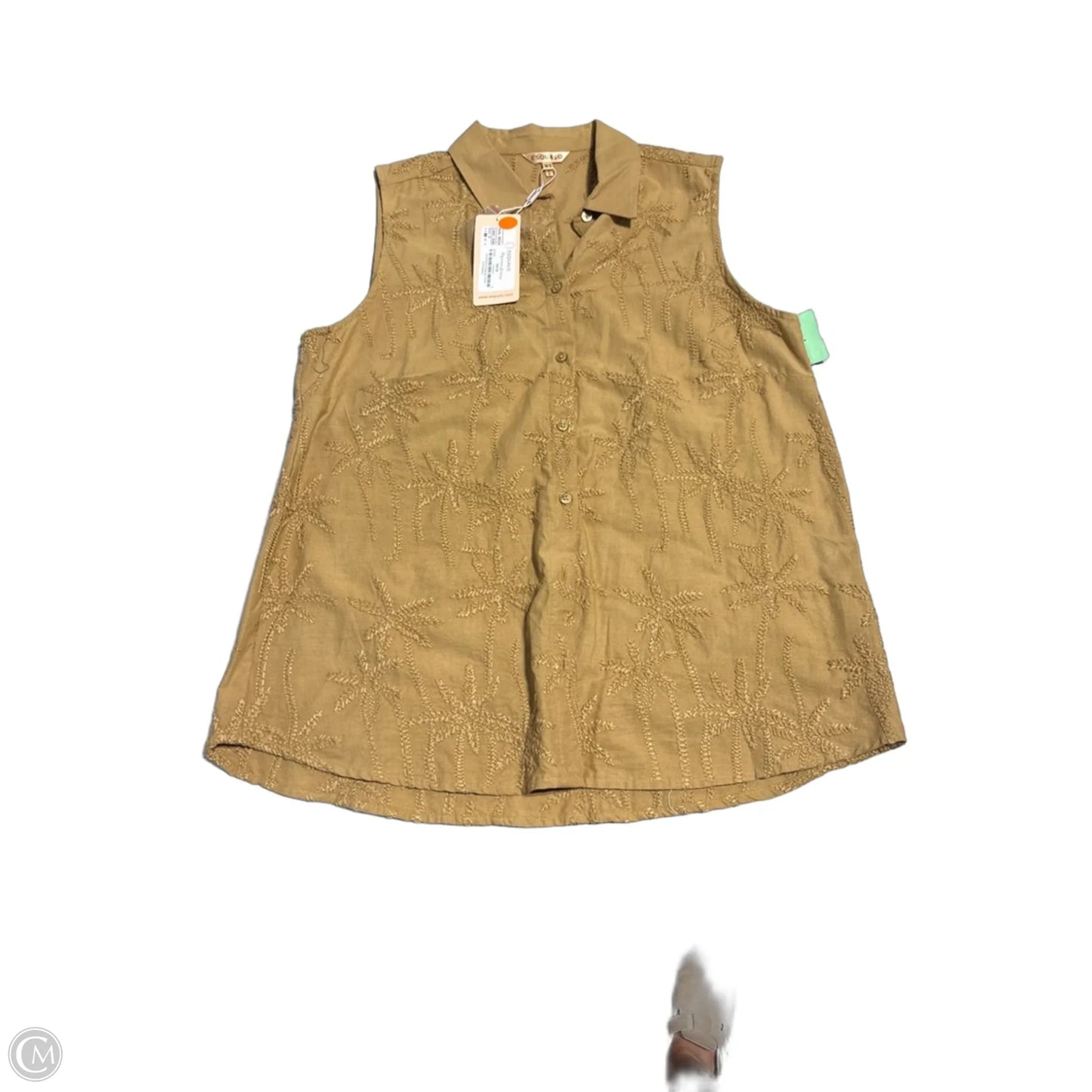 Top Sleeveless By Cme In Tan, Size: M