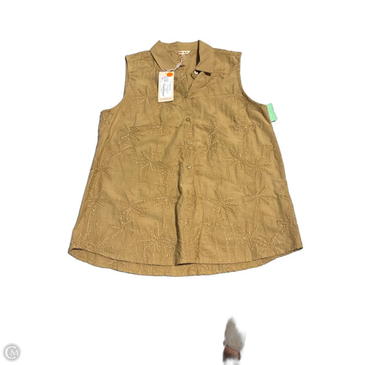 Top Sleeveless By Cme In Tan, Size: M