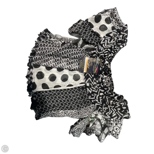 Top Short Sleeve By Cmc In Black & White, Size: L