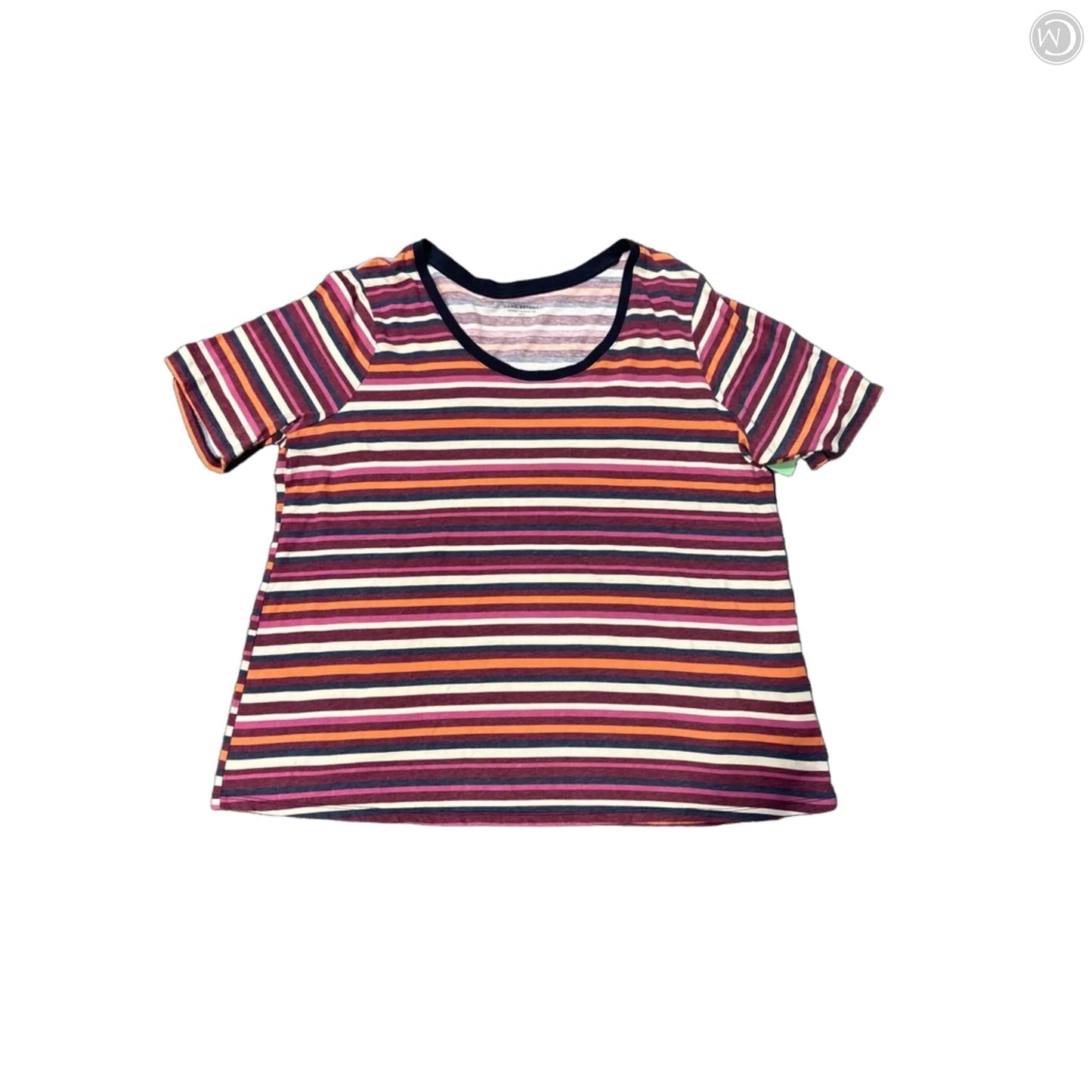 Top Short Sleeve Basic By Lane Bryant In Striped Pattern, Size: 1x