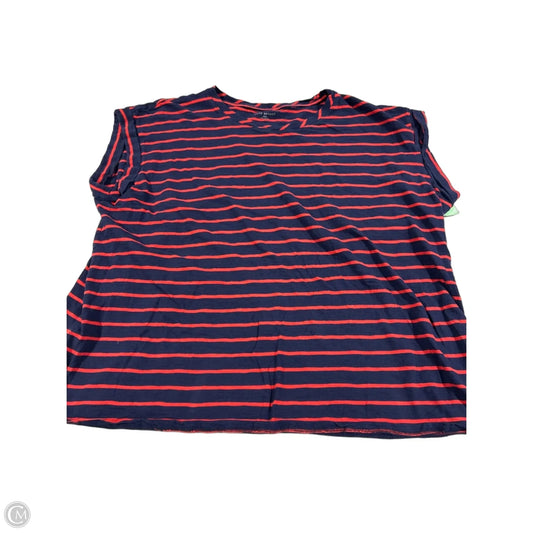 Top Short Sleeve By Lane Bryant In Blue & Red, Size: 3x