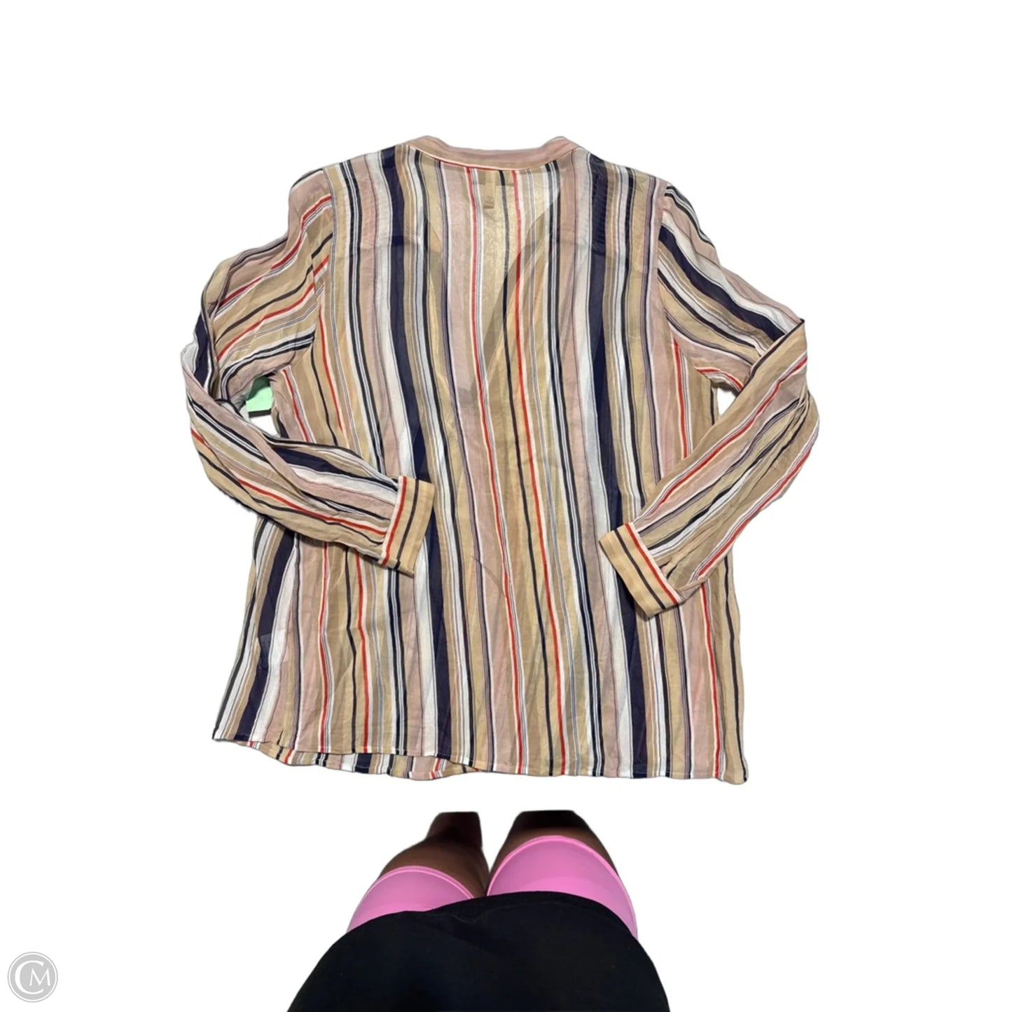 Top Long Sleeve By Joie In Striped Pattern, Size: S
