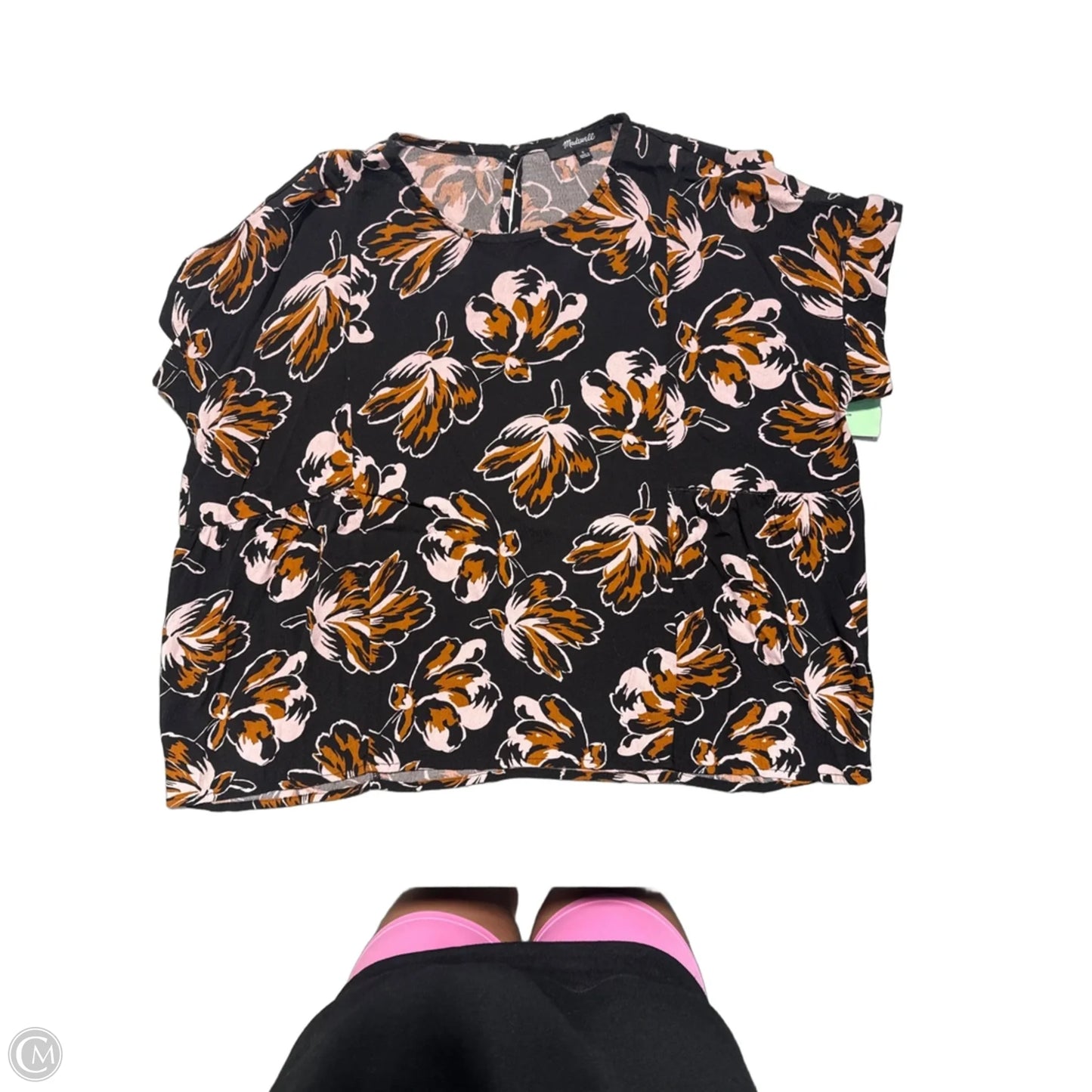 Top Short Sleeve By Madewell In Black, Size: S