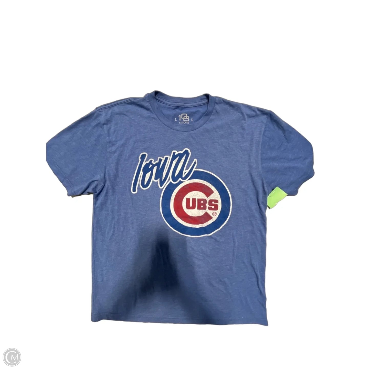 Top Short Sleeve By Cme In Blue, Size: L
