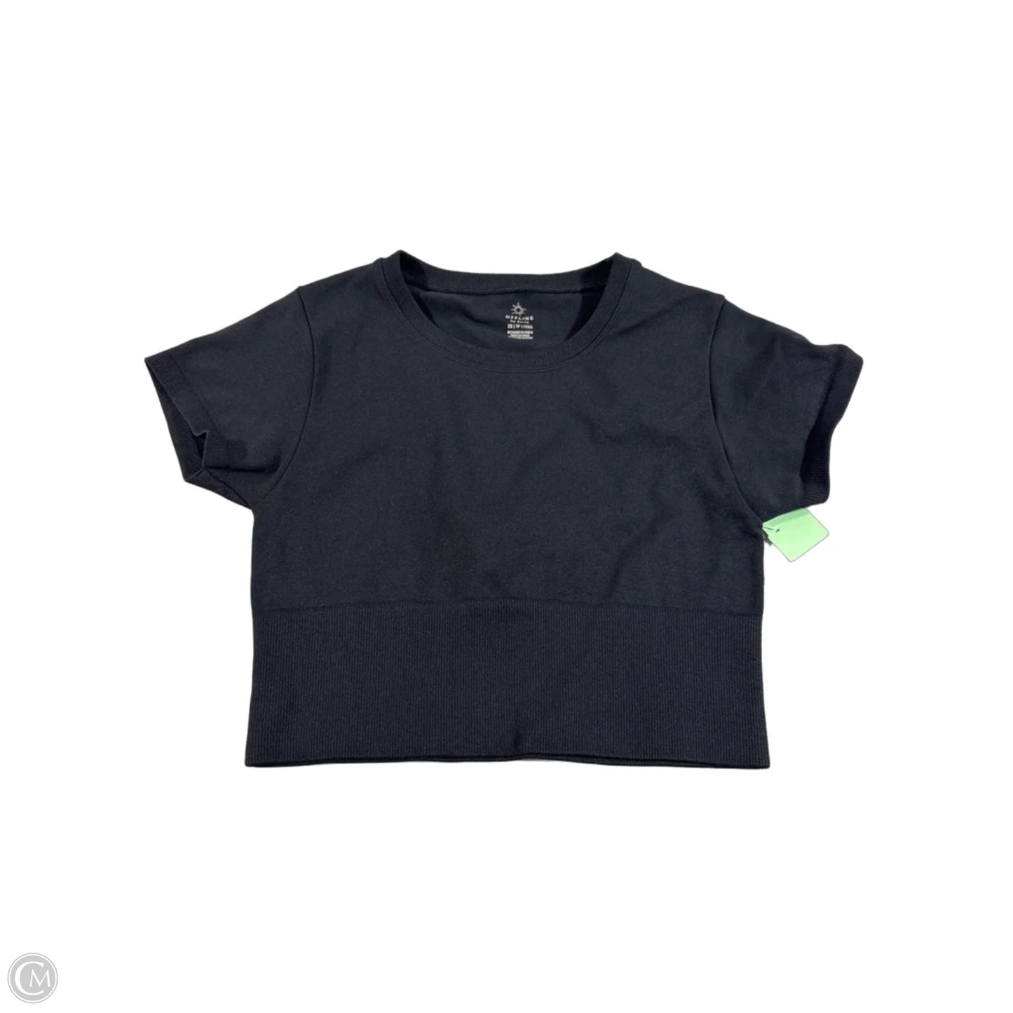 Athletic Top Short Sleeve By Aerie In Black, Size: Xs