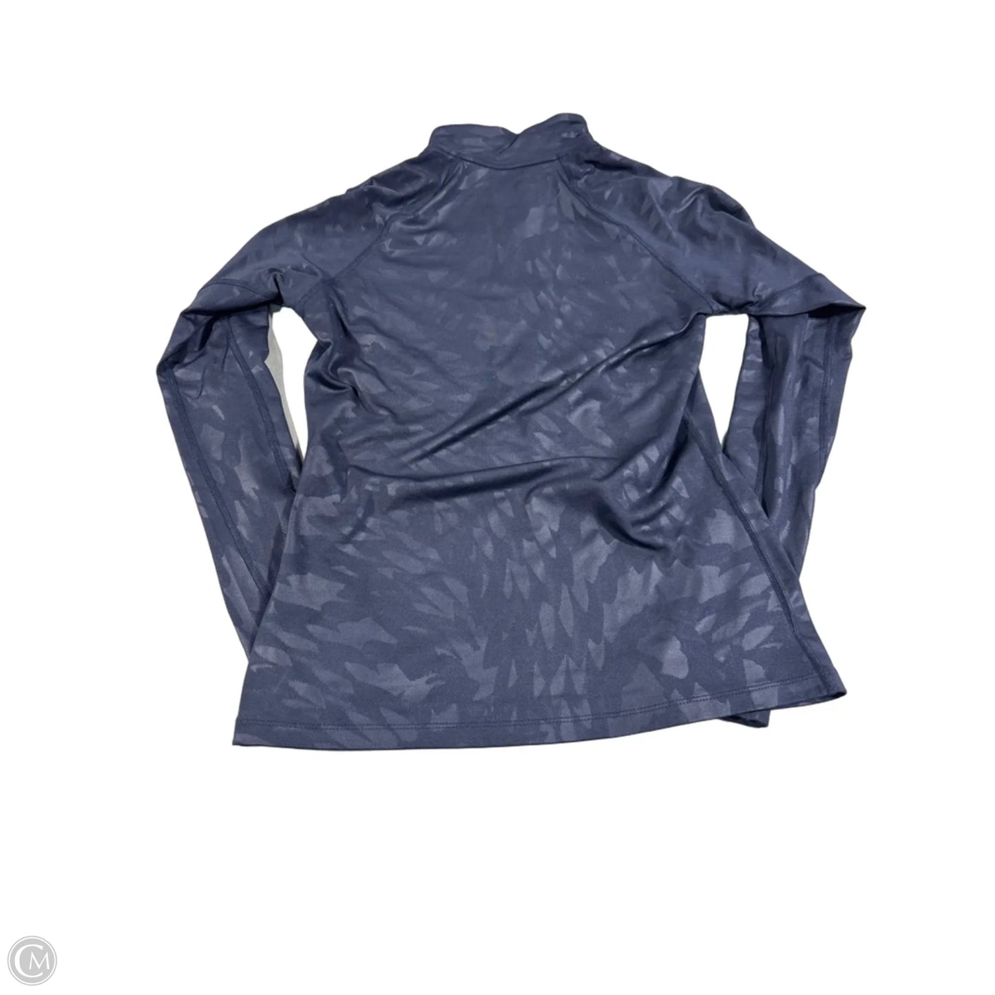 Athletic Top Long Sleeve Collar By Nike In Blue, Size: Xs