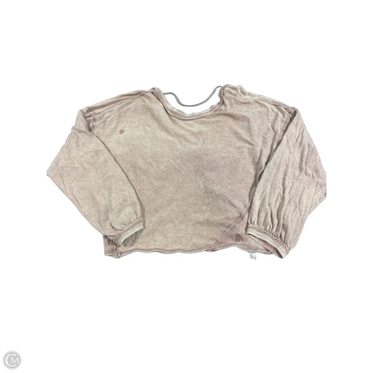 Top Long Sleeve By Free People In Pink, Size: S