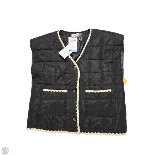 Vest Faux Fur & Sherpa By Annie In Black, Size: L