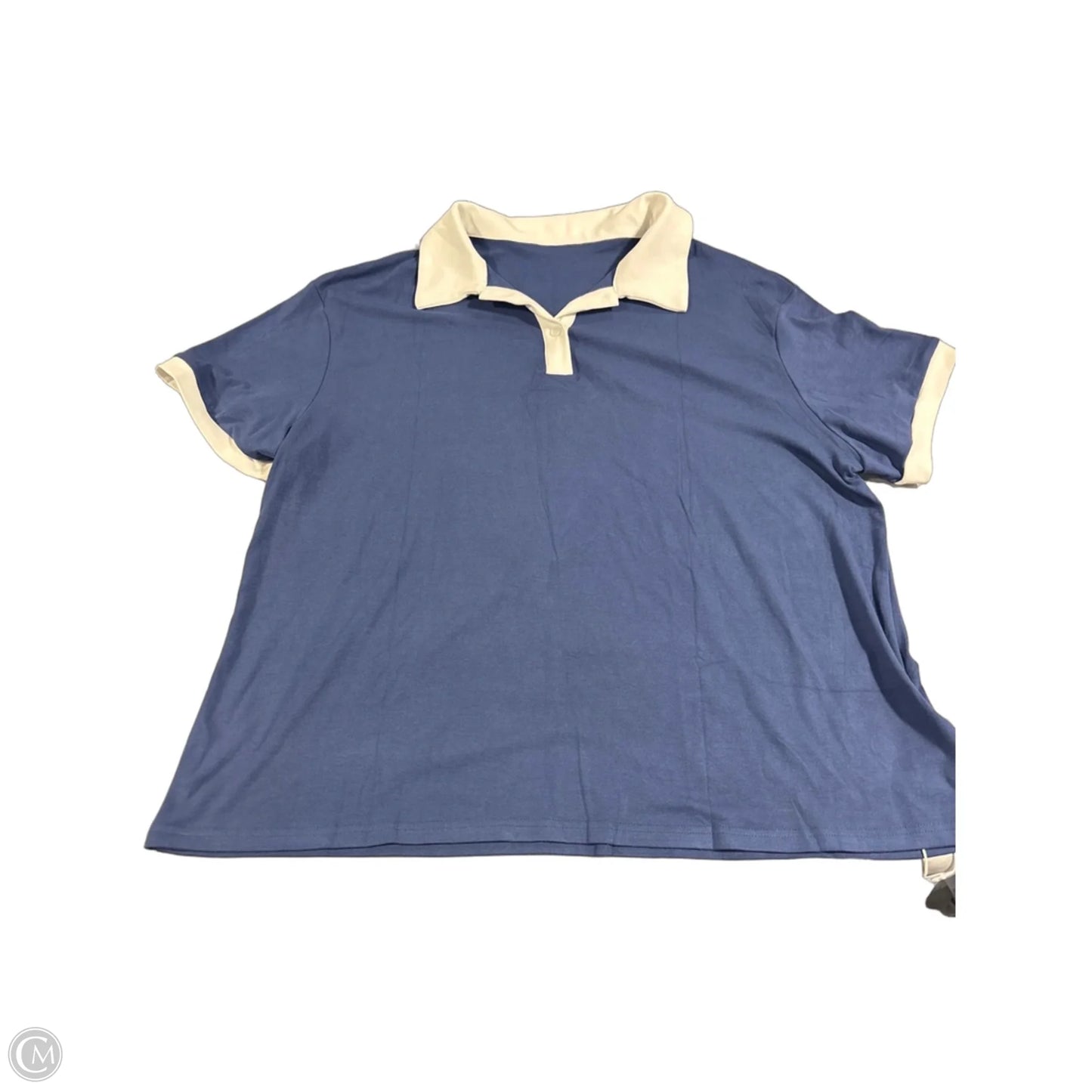 Top Short Sleeve By Cmc In Blue, Size: 2x