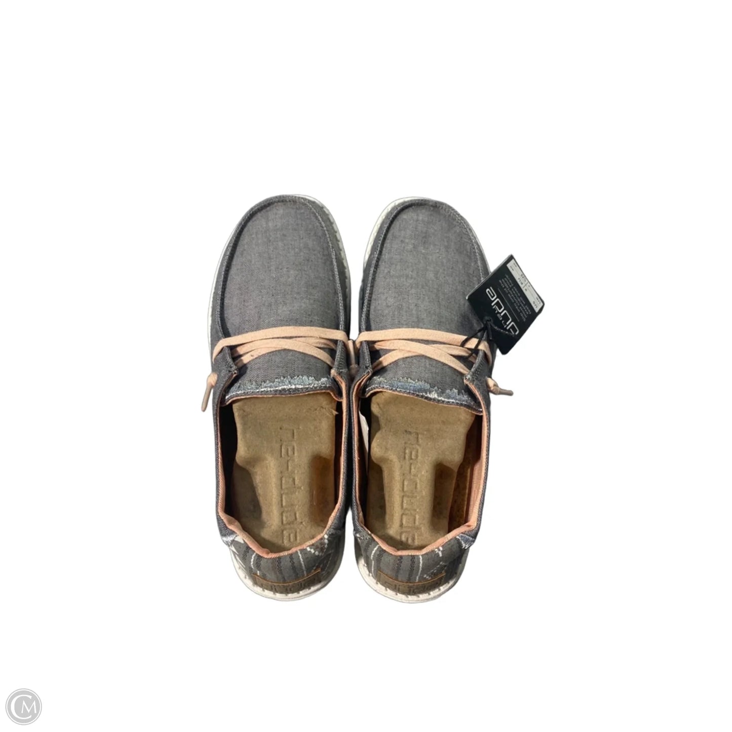 Shoes Flats By Hey Dude In Silver, Size: 9