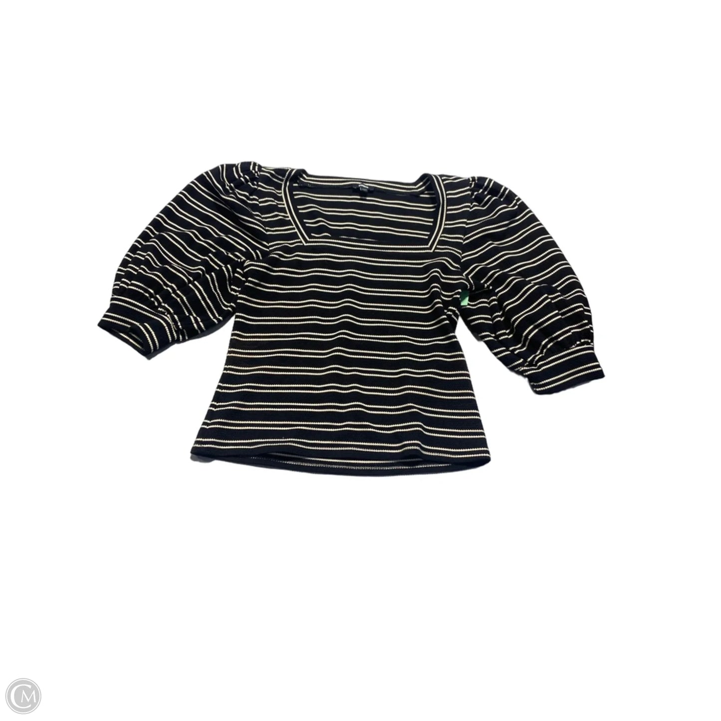 Top Short Sleeve By Express In Black & Tan, Size: S