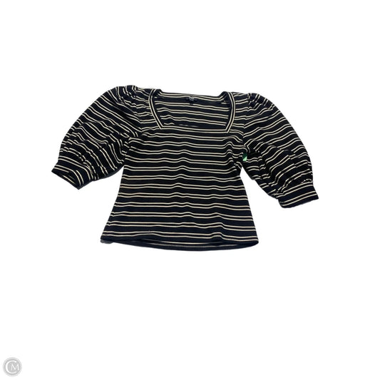 Top Short Sleeve By Express In Black & Tan, Size: S