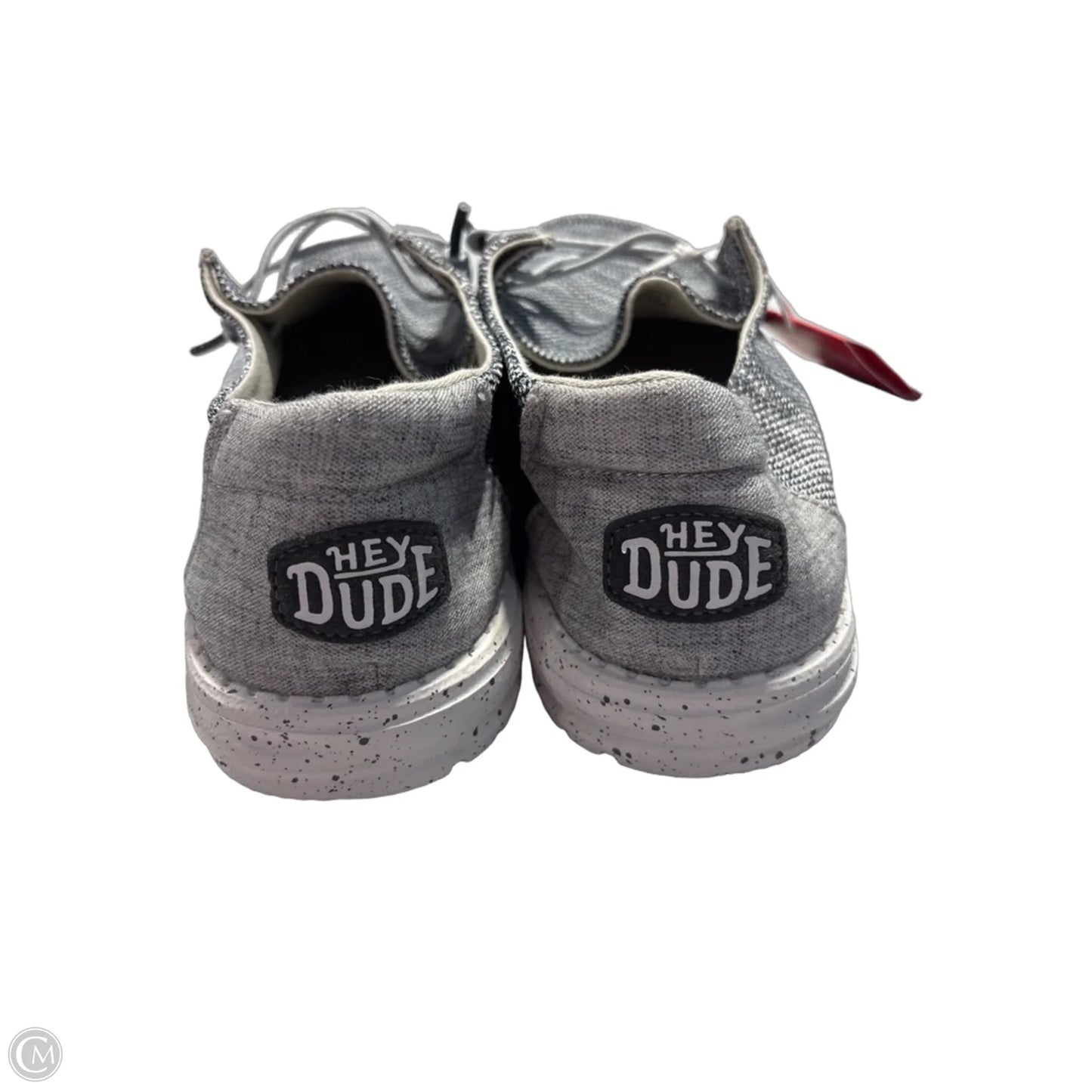 Shoes Flats By Hey Dude In Black & Grey, Size: 10