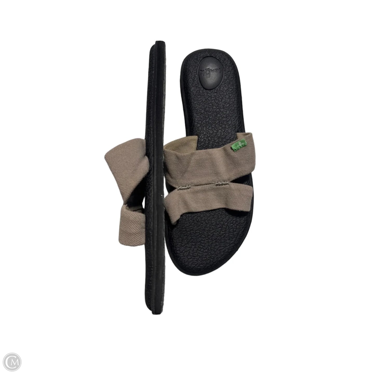 Sandals Flats By Sanuk In Black & Brown, Size: 10