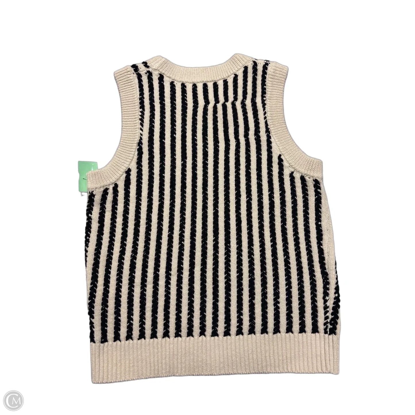 Sweater Short Sleeve By French Connection In Black & Tan, Size: S