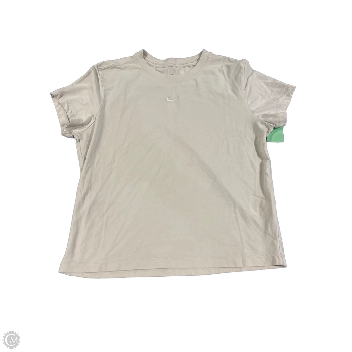 Top Short Sleeve By Nike In Cream, Size: L
