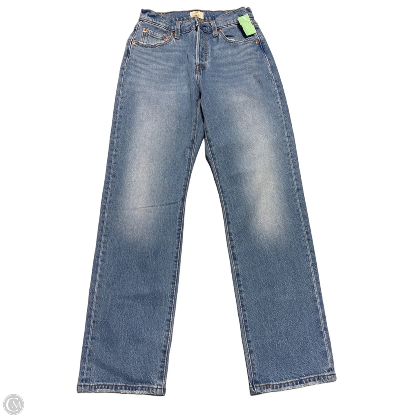 Jeans Straight By Levis In Blue Denim, Size: 2