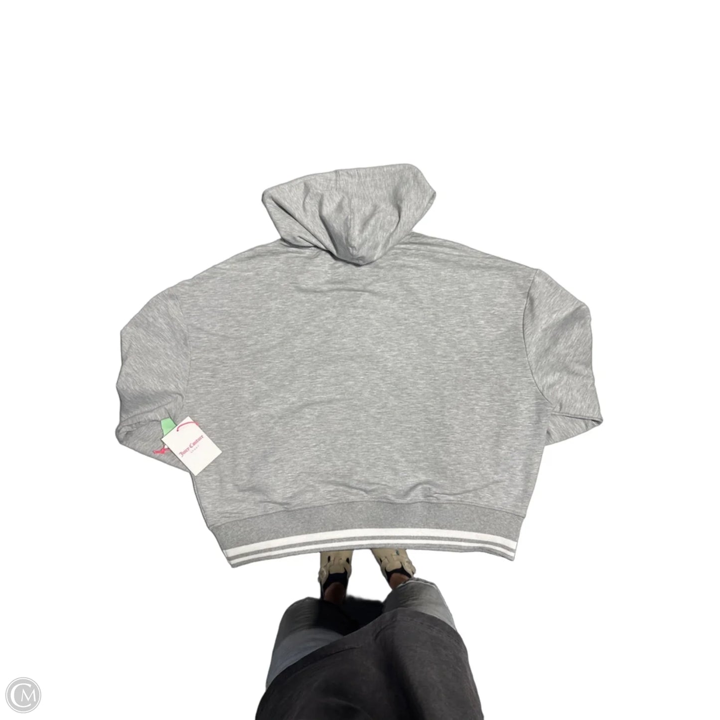 Sweatshirt Hoodie By Juicy Couture In Grey, Size: Xl