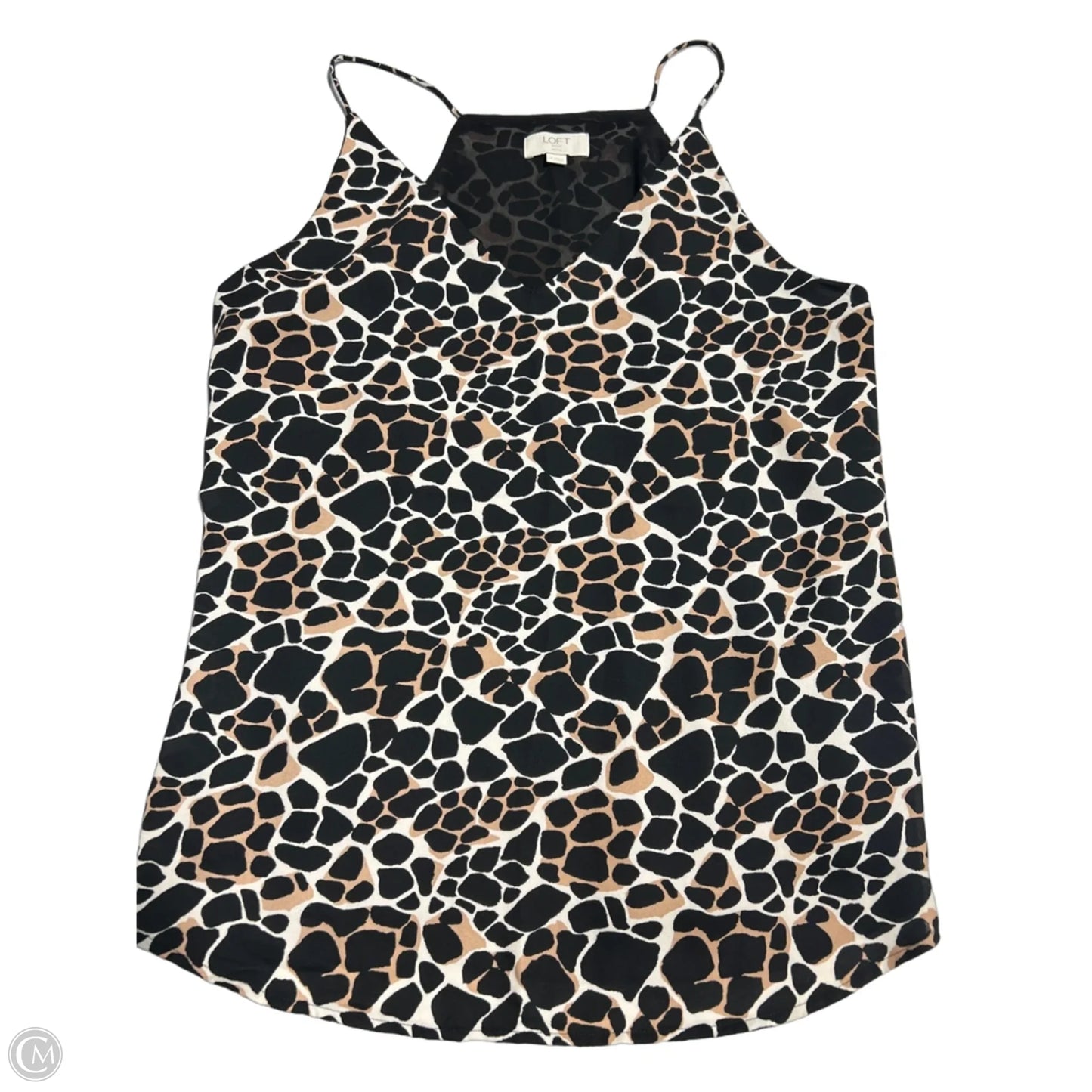 Tank Top By Loft In Black & Tan, Size: Lp