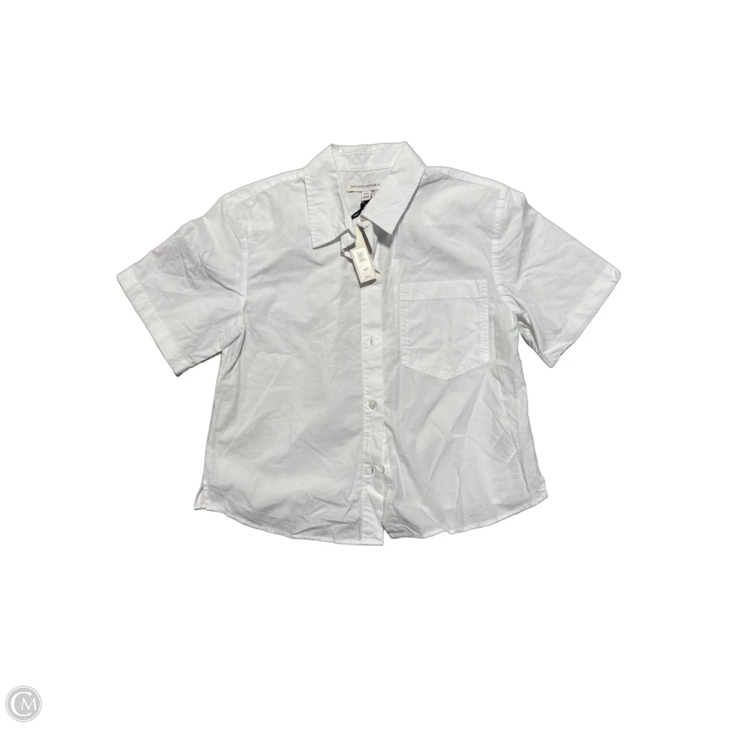 Top Short Sleeve By Banana Republic In White, Size: Xxs