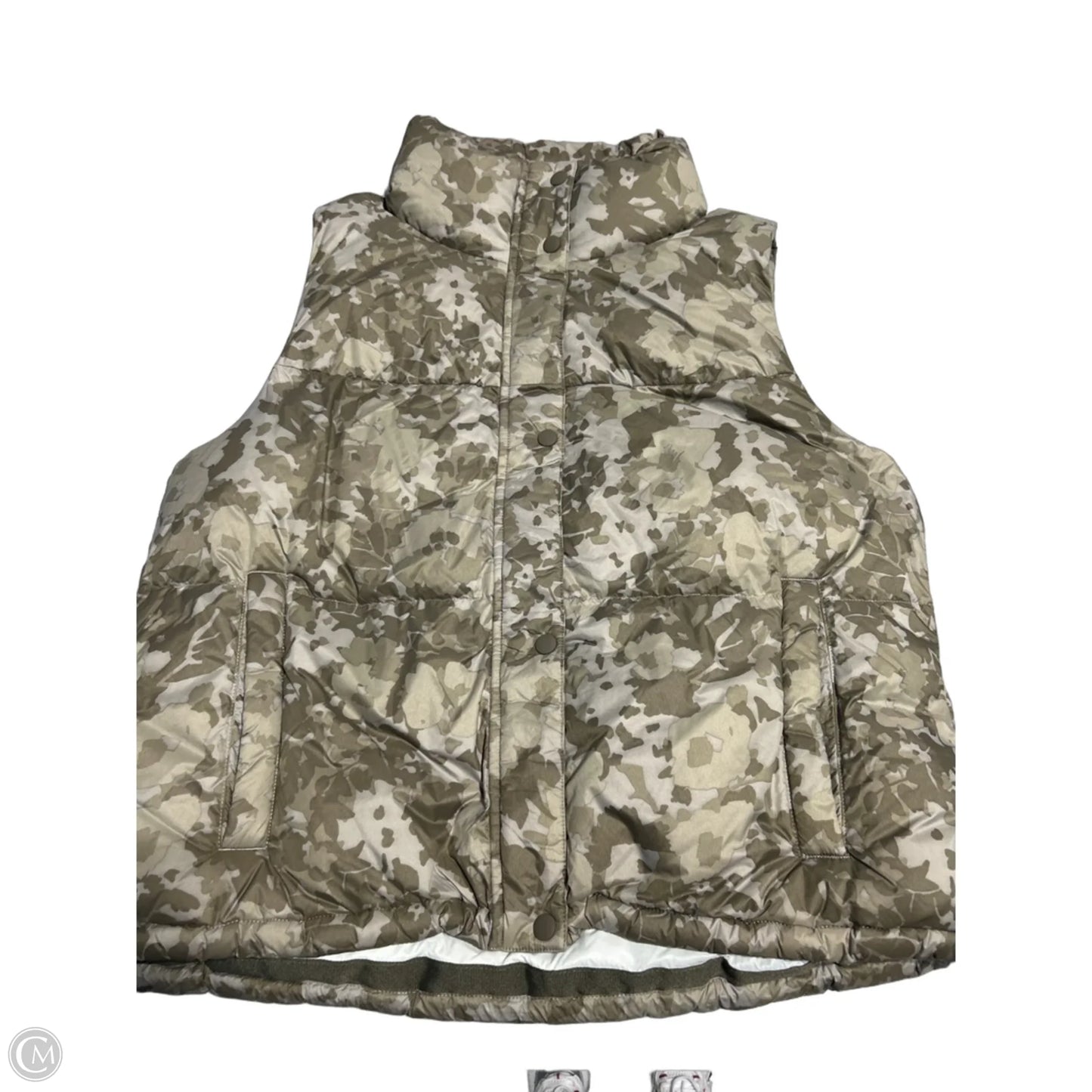 Vest Puffer & Quilted By Prana In Camouflage Print, Size: L