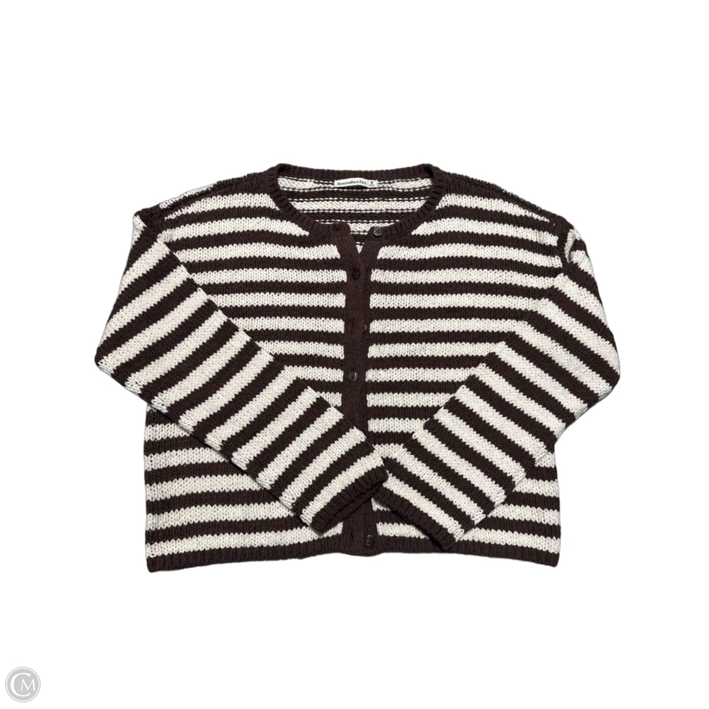 Sweater By Abercrombie And Fitch In Brown & Cream, Size: M