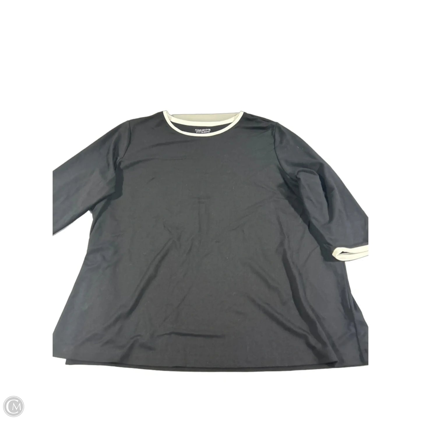 Top Long Sleeve By Adrienne Vittadini In Black, Size: 3x