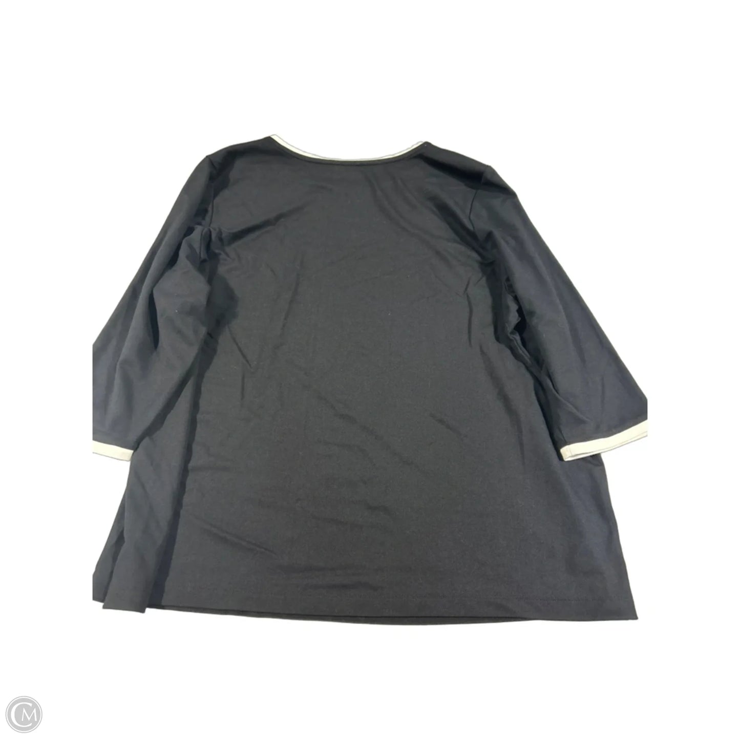 Top Long Sleeve By Adrienne Vittadini In Black, Size: 3x