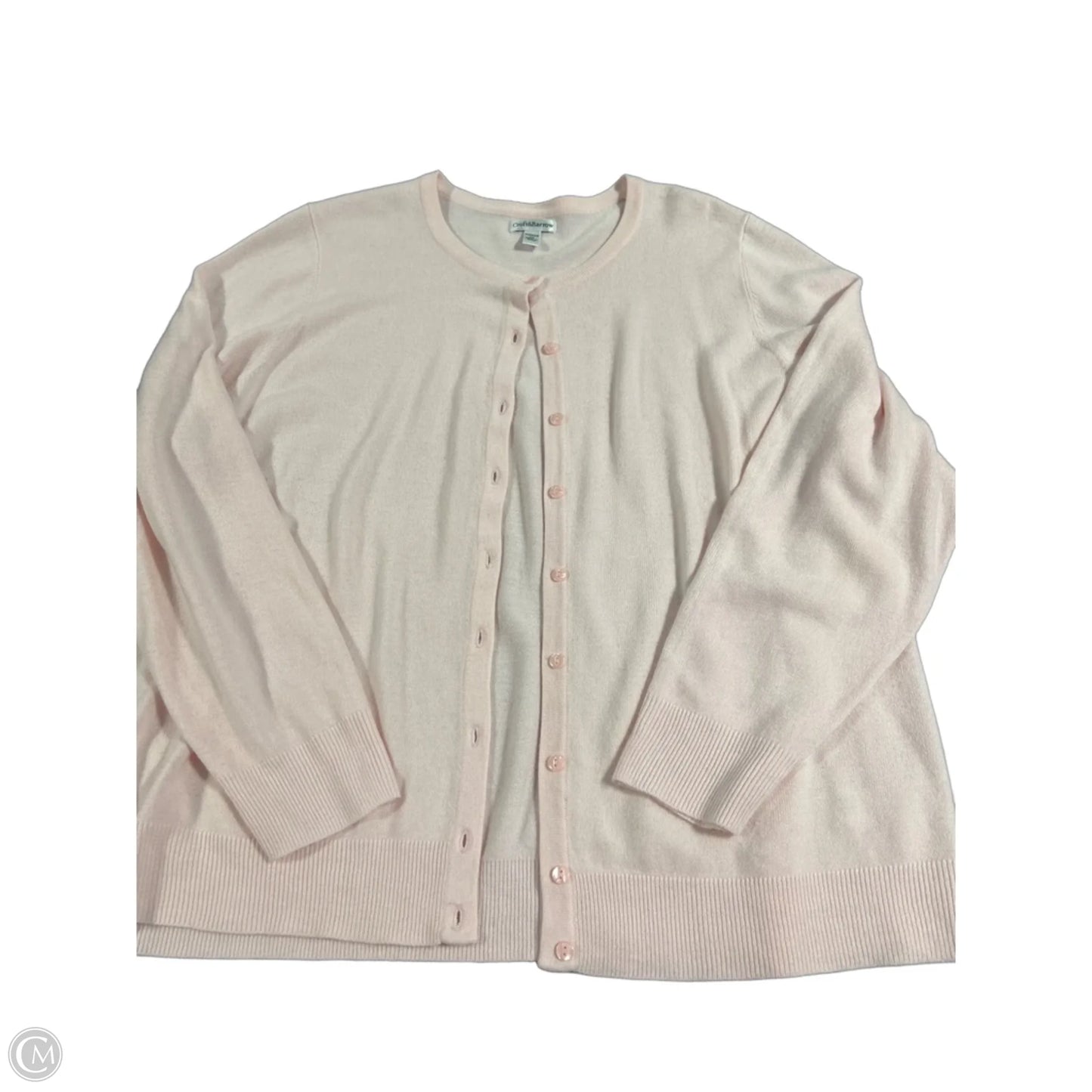 Cardigan By Croft And Barrow In Pink, Size: 3x