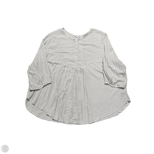 Top 3/4 Sleeve By Cme In Black & White, Size: 3x