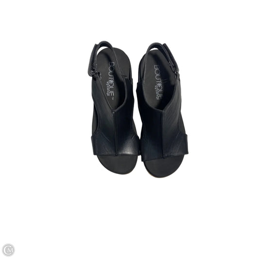 Sandals Heels Wedge By Corkys In Black, Size: 6