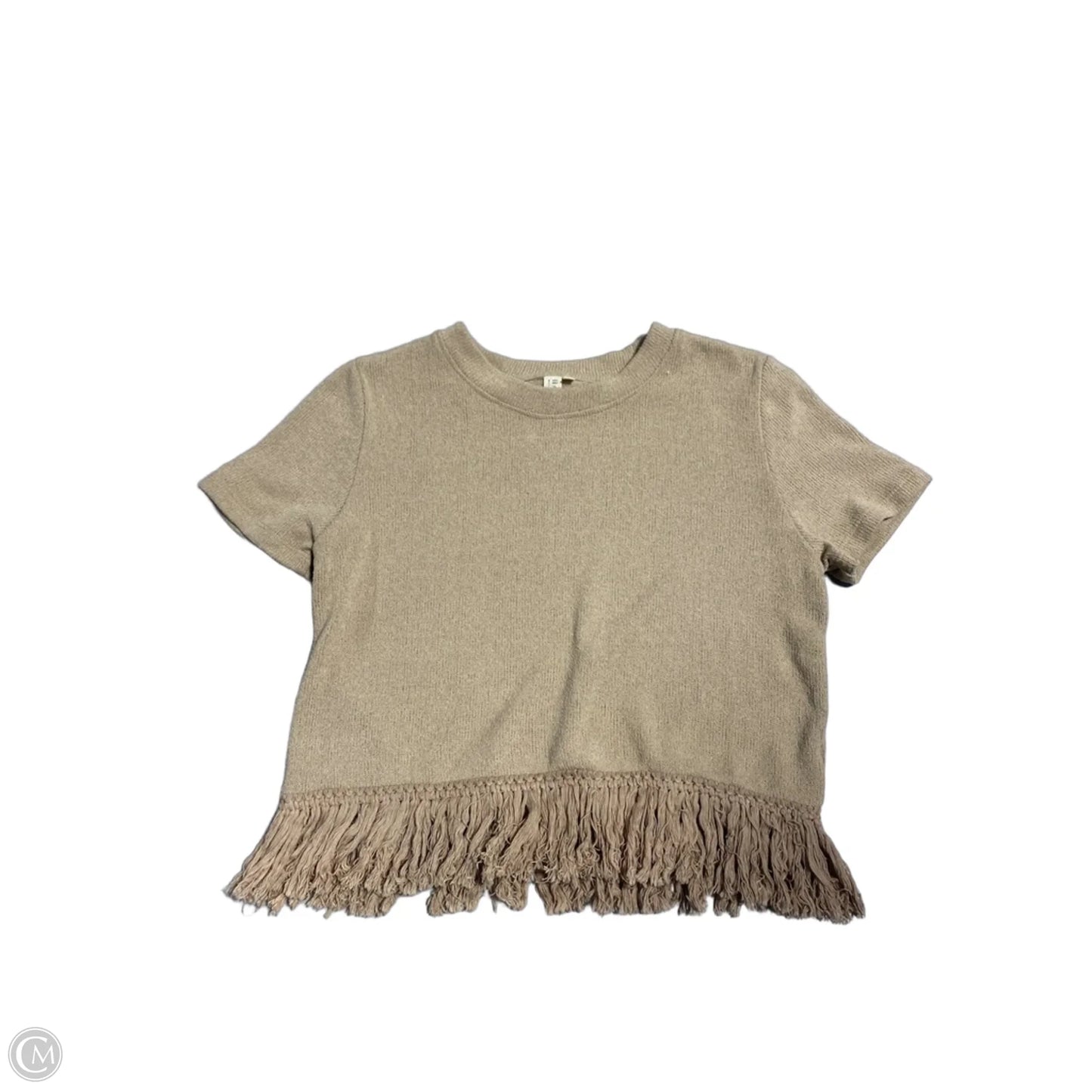Top Short Sleeve By Hayden La In Tan, Size: S