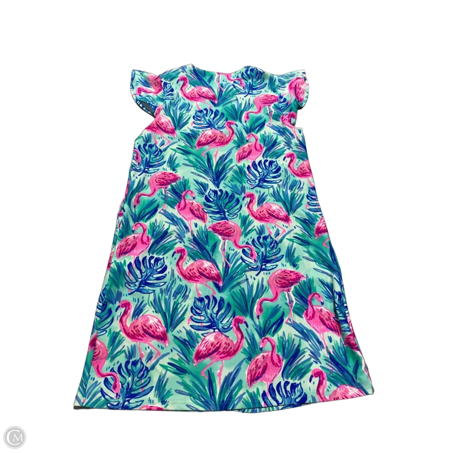 Dress Casual Short By Aryeh In Blue & Pink, Size: S