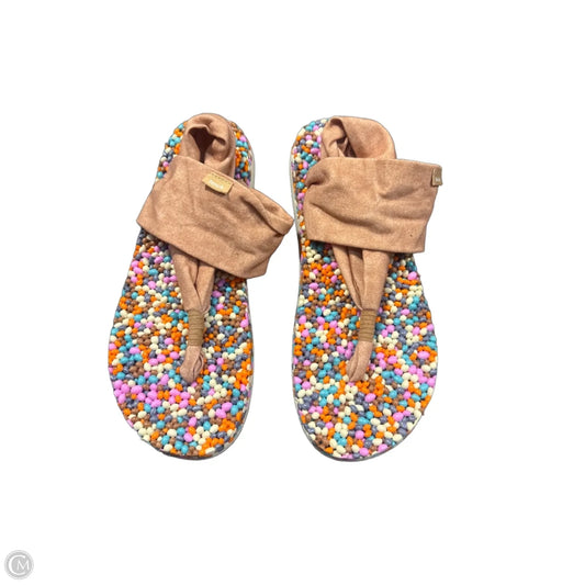Sandals Flats By Sanuk In Multi-colored, Size: 8