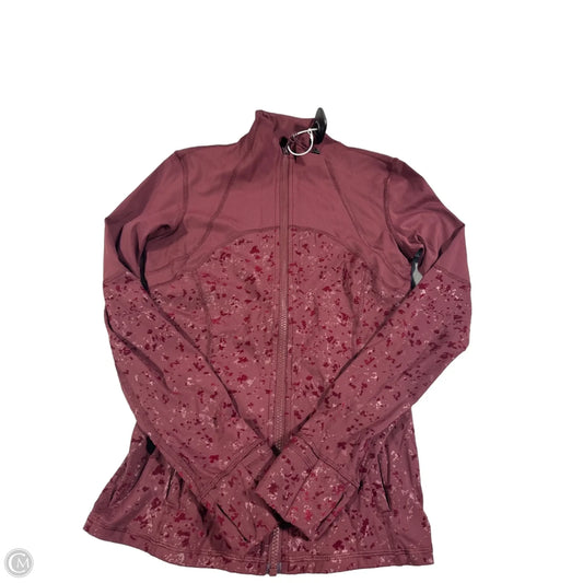 Athletic Jacket By Lululemon In Maroon, Size: 6